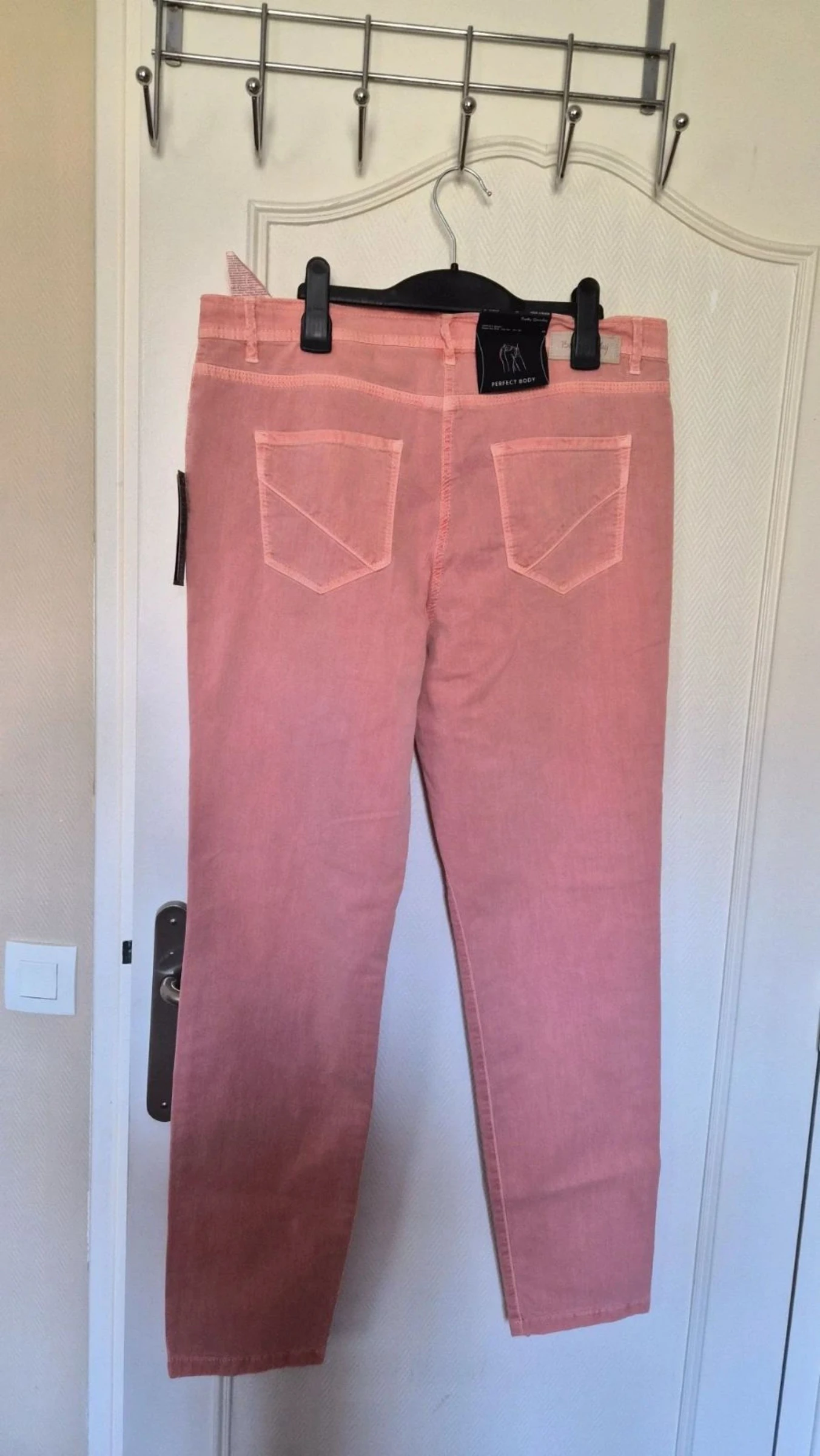 Betty Barclay women's summer trousers salmon size 46, 89% cotton, new – photo 2